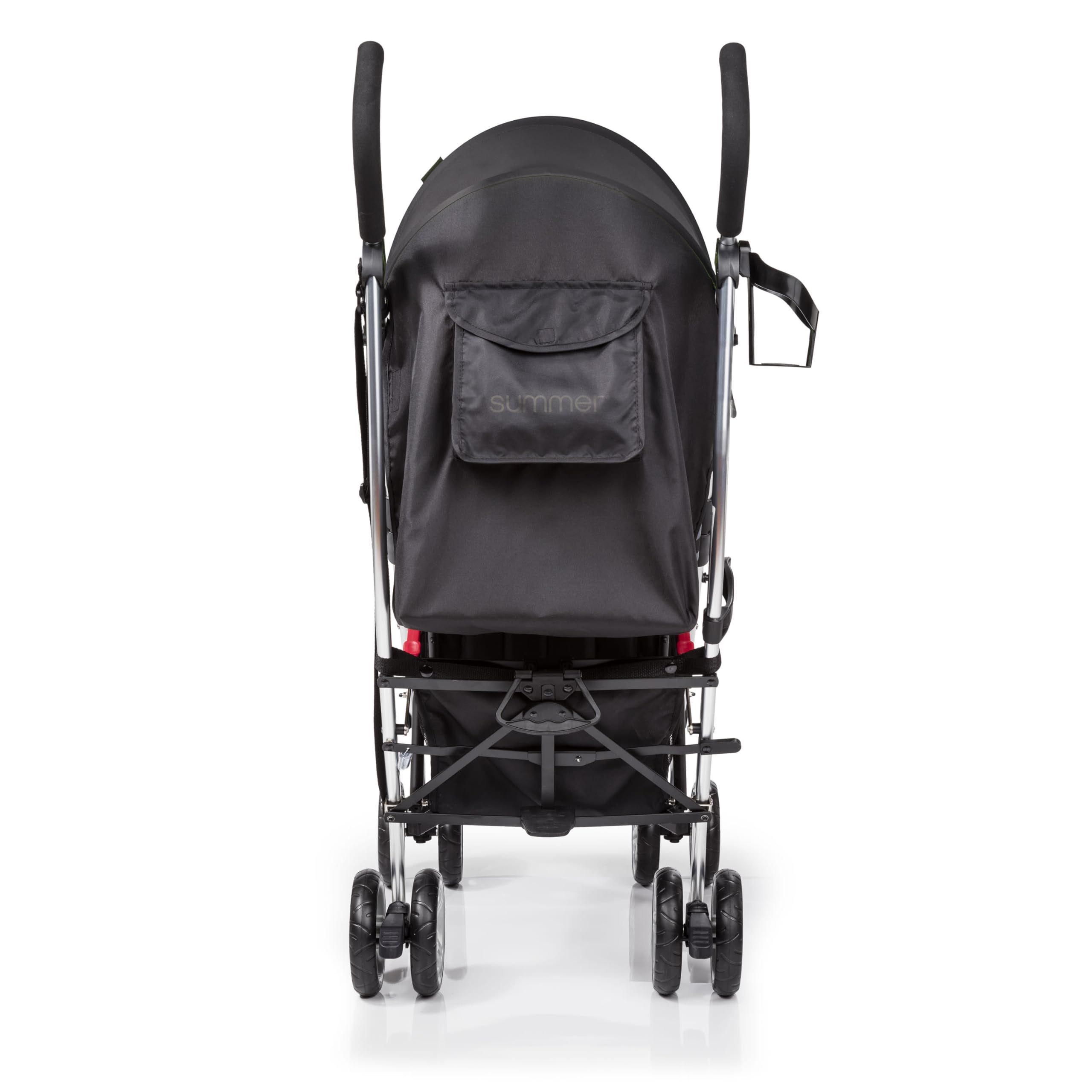 Bright Starts 3Dlite Convenience Stroller, Black - Lightweight Stroller, Large Seat Area, Mesh Siding, 4 Position Recline, Extra Large Storage Basket, Infant Stroller for Travel