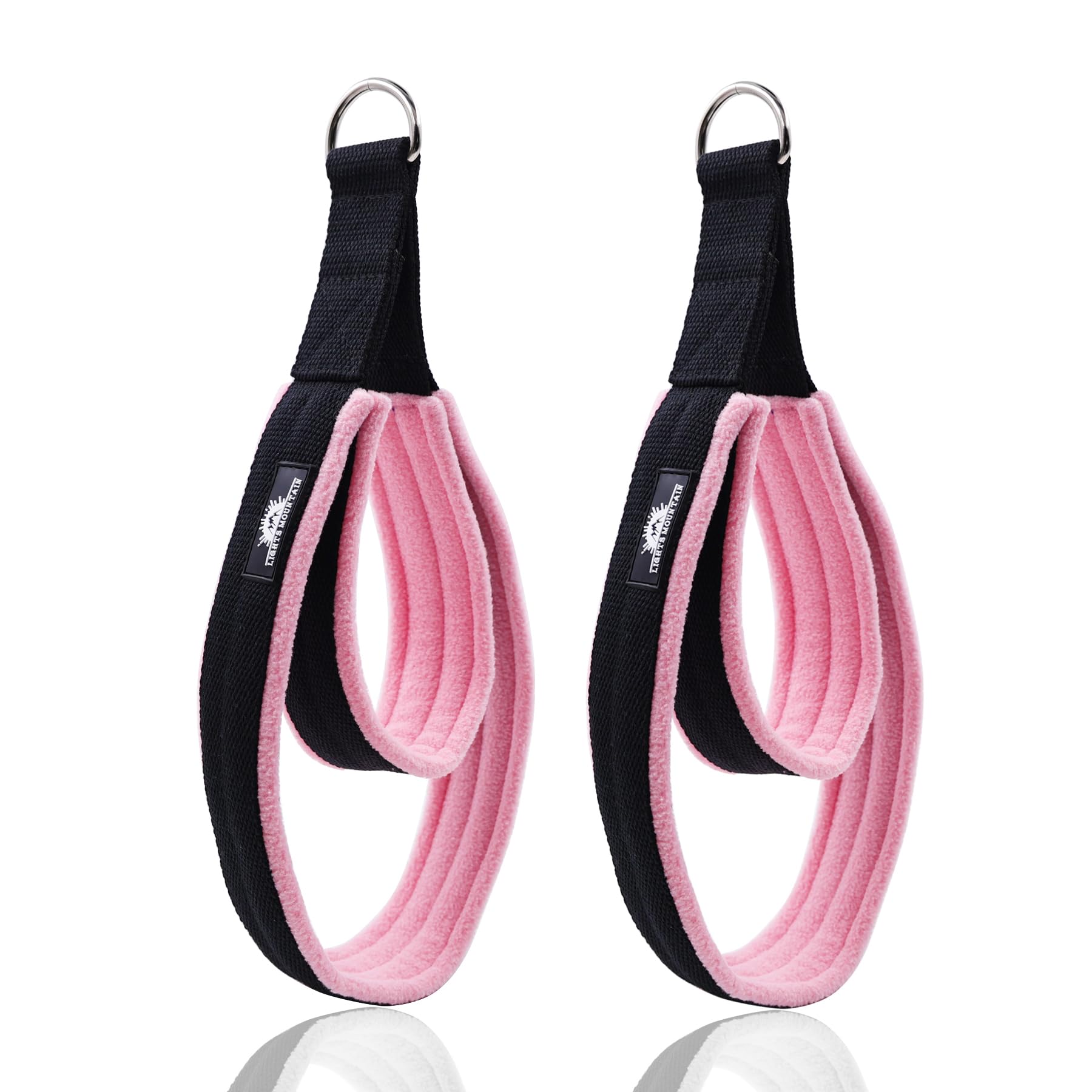 Photo 1 of 1 Pair Enhanced Pilates Double Loop Straps for Reformer, Thickened D-Ring Handle Straps, Yoga Exercise Accessories in 2 Lengths and Multicolor for Home Gym Workout