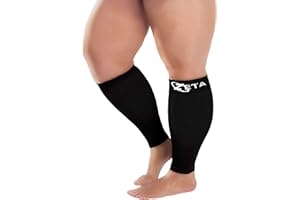 Zeta Wear Plus Size Leg Sleeve Support Socks - Wide Compression, Women, Amazing Fit, 1 Pair
