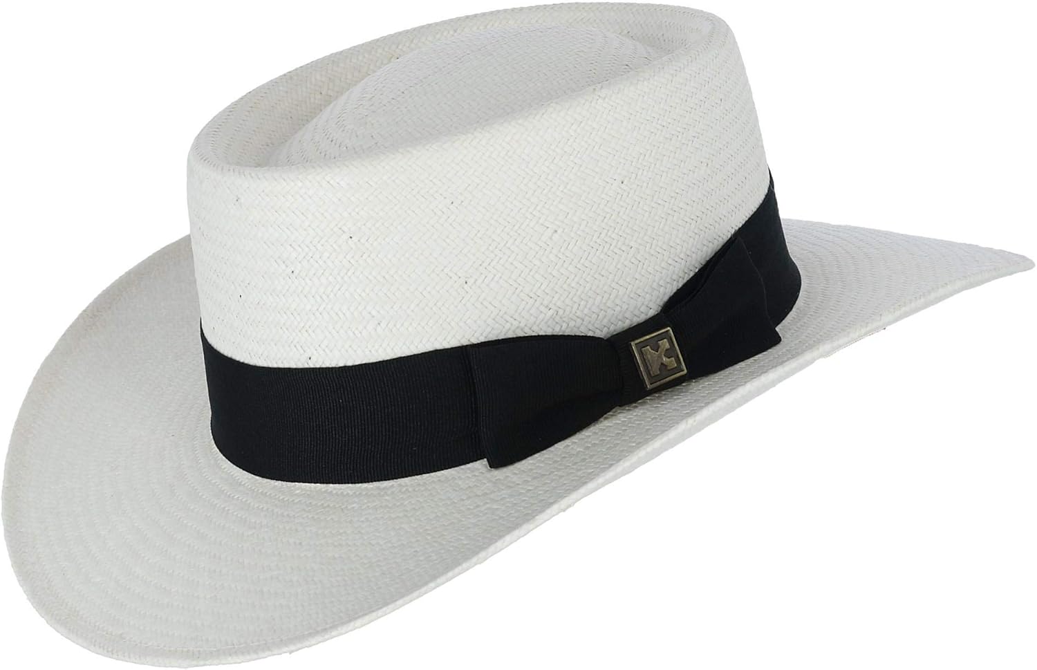 Kenny K Men's Toyo Gambler Hat with Wide Band, Large, White Amazon.co