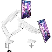 Dual Monitor Mount for 13-32 inch Screens, Gas Spring Monitor Stand for 2 Monitor, Full Adjustable Monitors Desk Mount with C