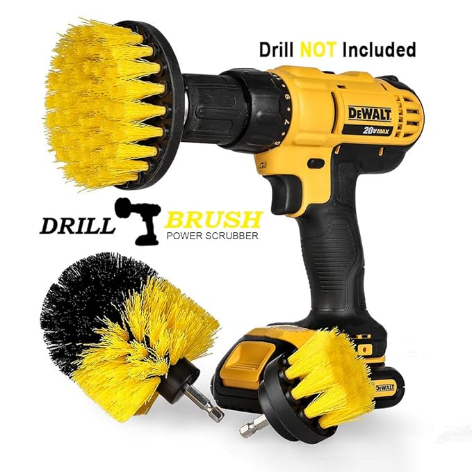 Swonuk Drill Brush, 3pcs bohrmaschine bürstenaufsatz 2'3' 4' Power Scrubbing Auto Bürste für Auto, Teppich, Badezimmer, Holzb