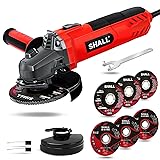7.5Amp 4-1/2 Inch 12000 RPM Angle Grinder with 2