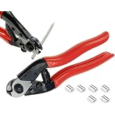 Muzata Cable Cutter for Cable Railing and Other DIY Projects CR12 | Cut up to 5/32"(4mm) Wire Ropes and Cables, For Cable Railing &amp; Bicycle Brake Repair &amp; Other DIY Projects, Neatly Cutting