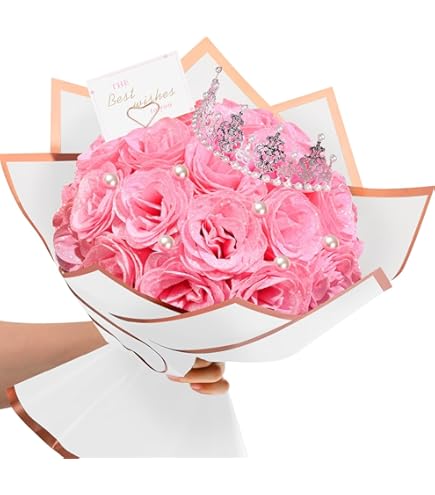 Amazon.com: ZXH Personalized Glitter Rose Bouquet,Artificial
