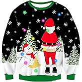 Funny Ugly Christmas Sweatshirt for Men Women, Holiday Pullover Sweater, Unisex Xmas Party Tops