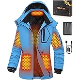 Wulcea Graphene Heated Jacket For Women 12V 18400mAh Fast Charge With Large Capacity