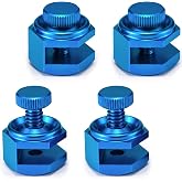 Ceoighe 4 Pack Stair Gauge Set, Layout Tool for Framing Square, Blue | Aluminum Stair Gauges, Stair Stringer Layout, Rafter Marking Tool, Circular Saw Guide, Woodworking Accessory for Carpenters