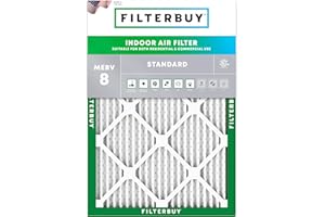 Filterbuy 18x24x1 Air Filter MERV 8 Essential Dust & Allergy Defense (1-Pack), Electrostatic Pleated HVAC AC Furnace Filters 
