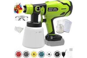 Windpost Cordless Paint Sprayer Gun for Makita Battery Powered, 600W High Power HVLP Electric Spray Paint Gun with 6 Nozzles, 3 Patterns, for Home Interior and Exterior, Fence (Tool Only)