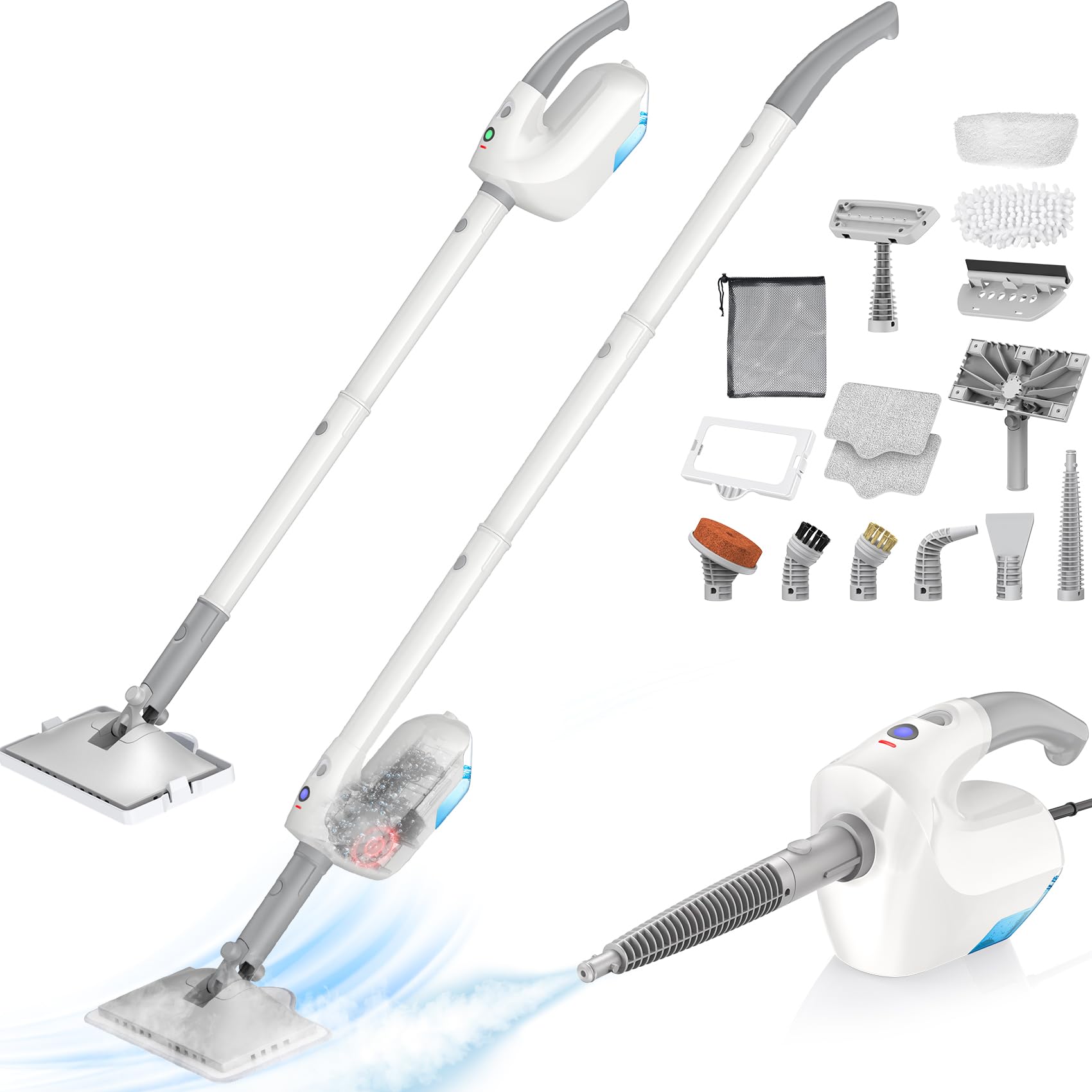 Photo 1 of 10-in-1 Steam Mop, Detachable Handheld Steam Cleaner, Multi & Up Steamer for Cleaning with 350ml Tank,10s Heat-Up, 23Ft Cord, 248°F 1200W Powerful Floor Steam Mop for Hardwood Floors, Grout, Carpet