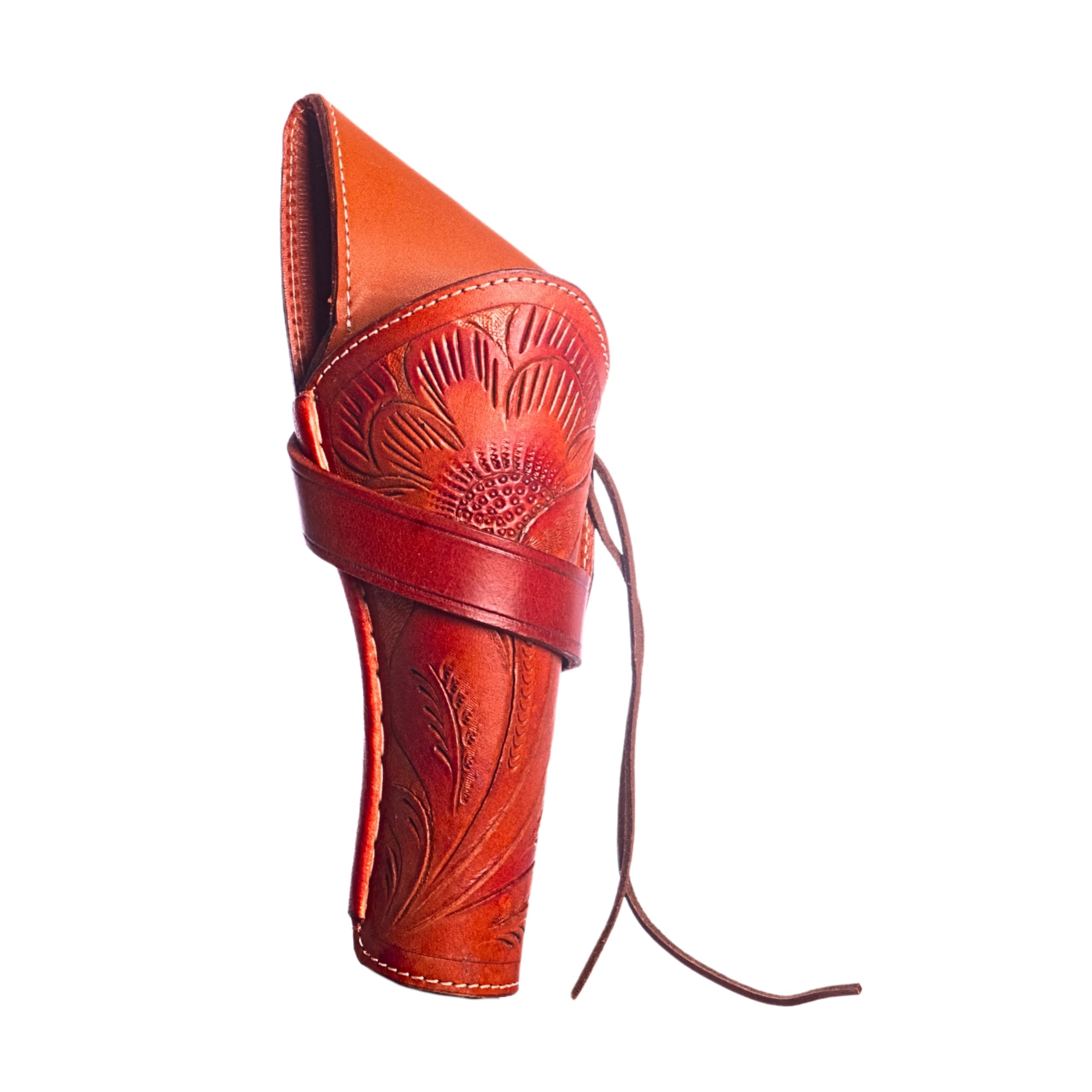 Hulara Full Grain Buff Leather Cross Draw Holster for 4" to 6" Revolvers