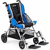 Special Needs Stroller for Big Kids &amp; Adults 16" Blue 170lb | 16" adaptive stroller for big kids &amp; adults, 170 lb capacity, 11&ndash;15" adjustable seat depth, 35 lb folding frame