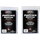 BCW Postcard Sleeves &ndash; 3.5x5 Archival Sleeves for Postcard Storage | Clear Polypropylene Post Card Sleeves | Protect Small Postcards, Photos &amp; Invitations &ndash; 200 Pack