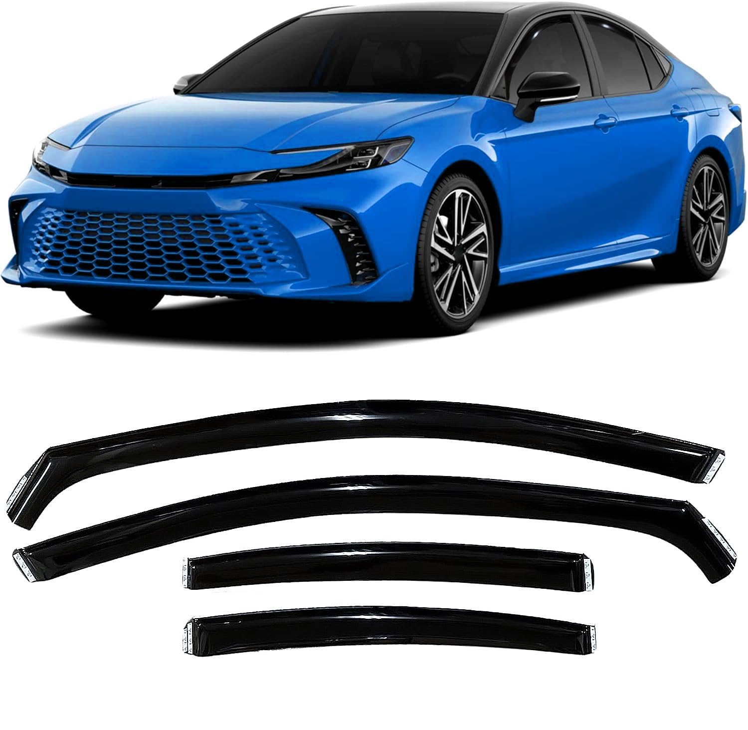 Photo 1 of 2025 2026 in-Channel Rain Guards for Toyota Camry Side Window Visor Deflectors LE SE XLE XSE