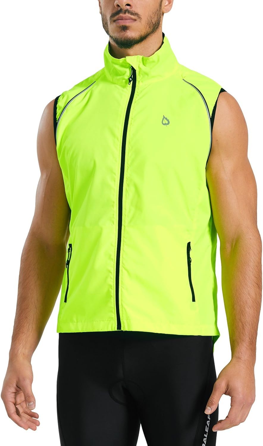 BALEAF Men's Cycling Jacket Vest Windproof Water-Resistant Coat Breathable Running Outdoor Sportswear : Clothing
