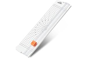 ISDIR A4 Paper Cutter 12 Inch Titanium Paper Trimmer Scrapbooking Tool with Automatic Security Safeguard for Craft Paper, Coupon, Label and Cardstock (White)