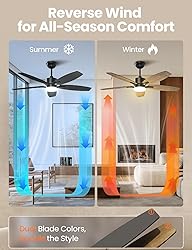 Hisummer 42 Inch Farmhouse Ceiling Fan with