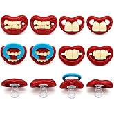 LUOZZY 8pcs Funny Lip Pacifier Novelty Party Photo Props | 8-Piece Funny Lip Props, Novelty Party Accessories, Photo Booth Props, Baby Shower Games, Birthday and Costume Events