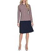 Tommy Hilfiger Women's Long Sleeve Collared Button Front Top