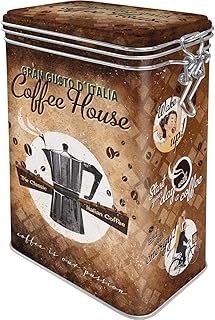 Nostalgic-Art Retro Kaffeedose Coffee House – Geschenk-Idee für Kaffee-Liebhaber, Blech-Dose mit Aromadeckel, Vintage Design, 1,3 l