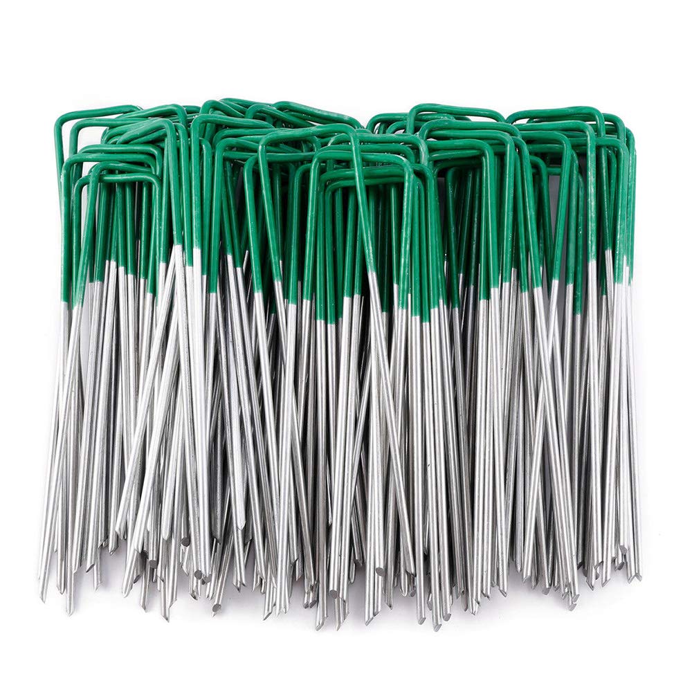 Artificial Grass Turf U Pins Galvanised Metal Pegs Staples Weed Garden Bevelled (U pins, 50, pegs)