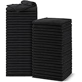 UNIMADE Salon Towels 48 Pack, Microfiber Barber Towel Bulk,(16x29 inches) Fast Drying Hair Towels Super Soft Black Hnad Towels for Gym, Salon, Bath, Spa Use and Home Hair Care(Not Bleach Proof)