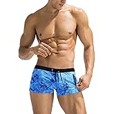 COOFANDY Mens Swim Trunks Swimwear Bathing Suit Swim Brief Square Leg Board Short S-3XL