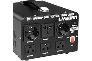 Yinleader 3000W Voltage Converter Transformer(220V to 110V, 110V to 220V) Step Up/Down Converter 110/120 Volt - 220/240 Volt w/US Standard Power Cord