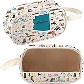 FEELMEM Arizona Travel Gift Arizona Vacation Canvas Clear Makeup Bag Vacation Trip Souvenir Makeup Bag Travel Merchandise (beige)