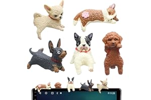 Computer Monitor Dog Figurine, Dashboard Decor - Computer Monitor Decorations - for Dog Lovers Collectors Gamers Drivers Home