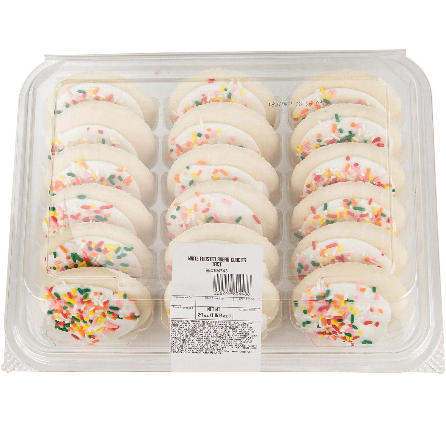Ibake White Iced Frosted Sugar Cookies 18 Ct As Amazon Com