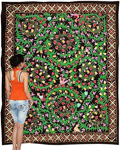 UZBEK SILK HANDMADE EMBROIDERY LARGE SUZANI SPLENDID POMEGRANATES A8664