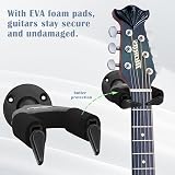Surplex Guitar Wall Mount Hanger Auto Lock 2 Pack Adjustable Universal Hook view 4