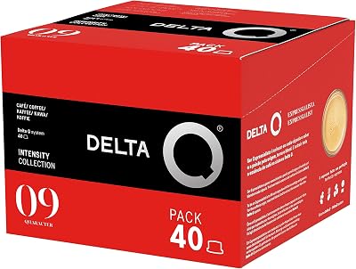 Delta q - cápsulas de café moído qharacter - espresso intenso com notas de caramelo e nozes - intensidade 9 - moído natural - 40 cápsulas