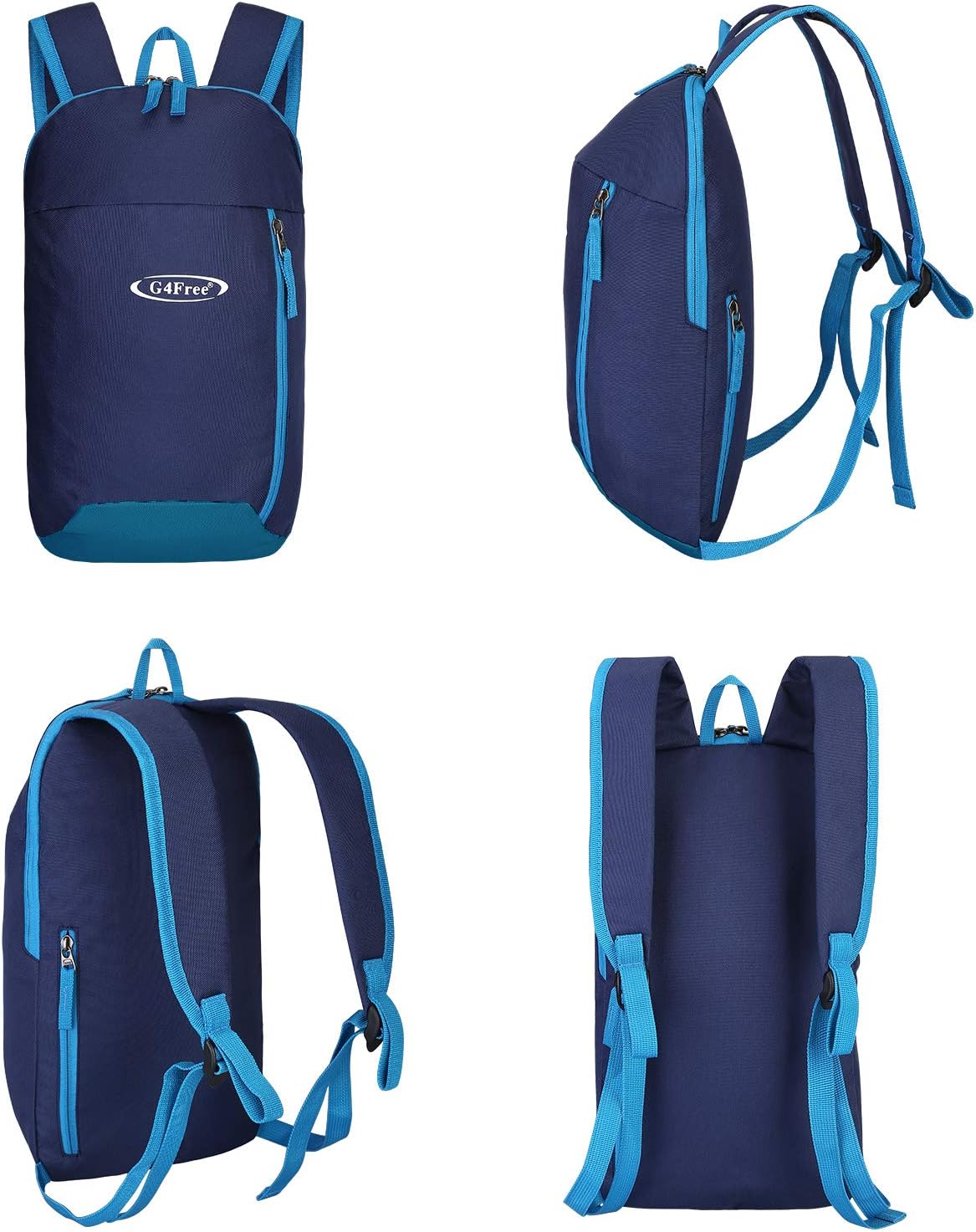 G4Free Hiking Backpack 10L Lightweight Compact Versatile Outdoor Backpack for Men Women, Dark Blue, 10 Long - Image 3