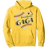 Personalized Baseball Heart Tee Cute Gigi Women Baseball Pullover Hoodie