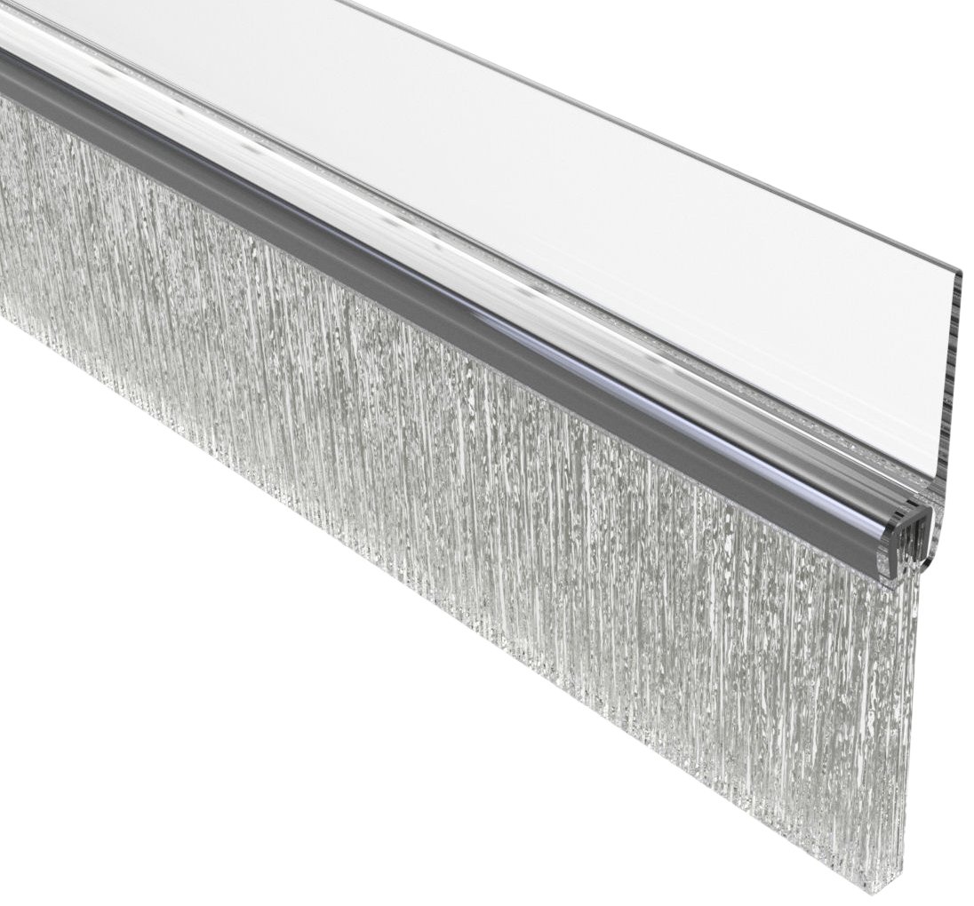 STORMGUARD 02SR6641000CL 1 m Self Adhesive BDS Bottom of The Door Brush Seal - Clear