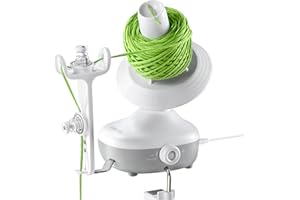 Caydo Yarn Winder, Electric Yarn Winder for Crocheting, Automatic Yarn Cake Winder with Dual Tension Spring Stepless Speed, Compact 7oz Yarn Winder Portable Yarn Spinner, Ideal for Crochet Lovers