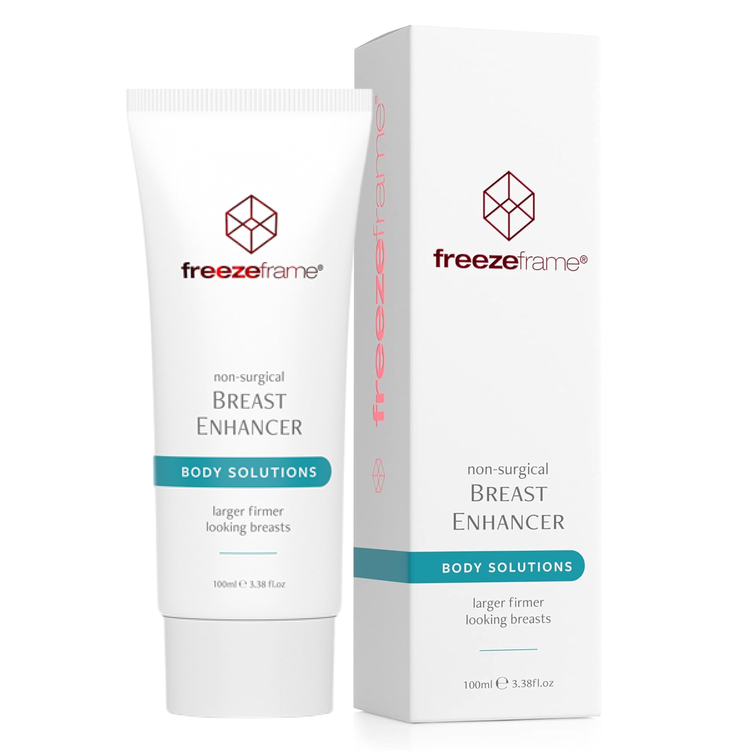 freezeframe - Non-surgical Breast Enhancer, Clinically Proven Breast Enhancement Cream with Peptides and Mangosteen, Firming Hydrogel, Fragrance Free (100ml)