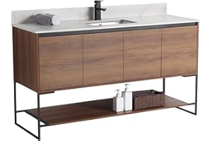 Fine Fixtures - 60" Inch Bathroom Vanity and Sink, Knob Free Design - Urbania Collection