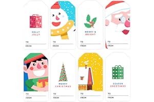 EASYKART LABELS Easykart 400 Christmas Name Sticker for Kids, 3x1.5 inch Typical Shape Size Best for Christmas Stickers Tags for Decoration, Classroom Activities and Gifting