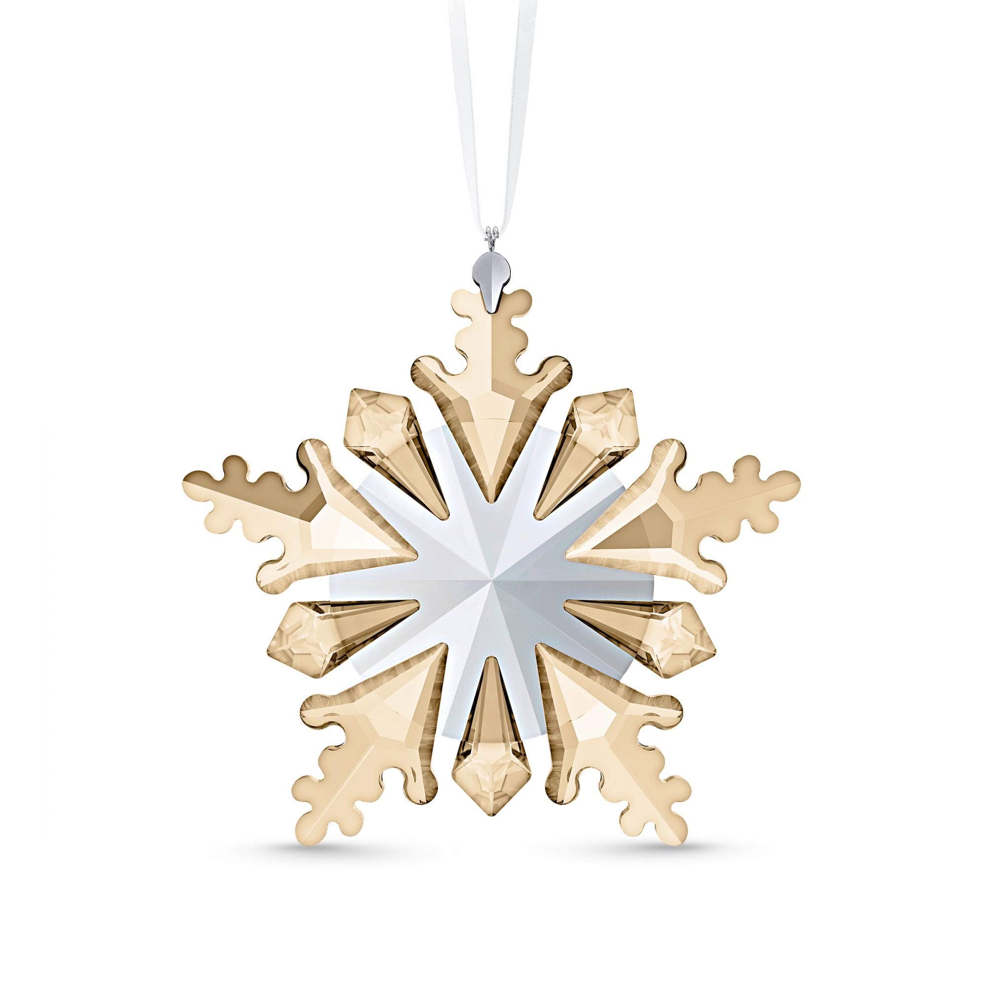 Swarovski Ornament, crystal, brown/beige, 10 x 10 x 1.5 cm