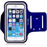 Tribe AB66 Water Resistant Sports Armband with Key Holder for iPhone 8 Plus, 7 Plus, 6 Plus, 6S Plus (5.5-Inch), Galaxy S9/S8/S6/S5, S9 Plus, S8 Plus, Note 4 Bundle with Screen Protector
