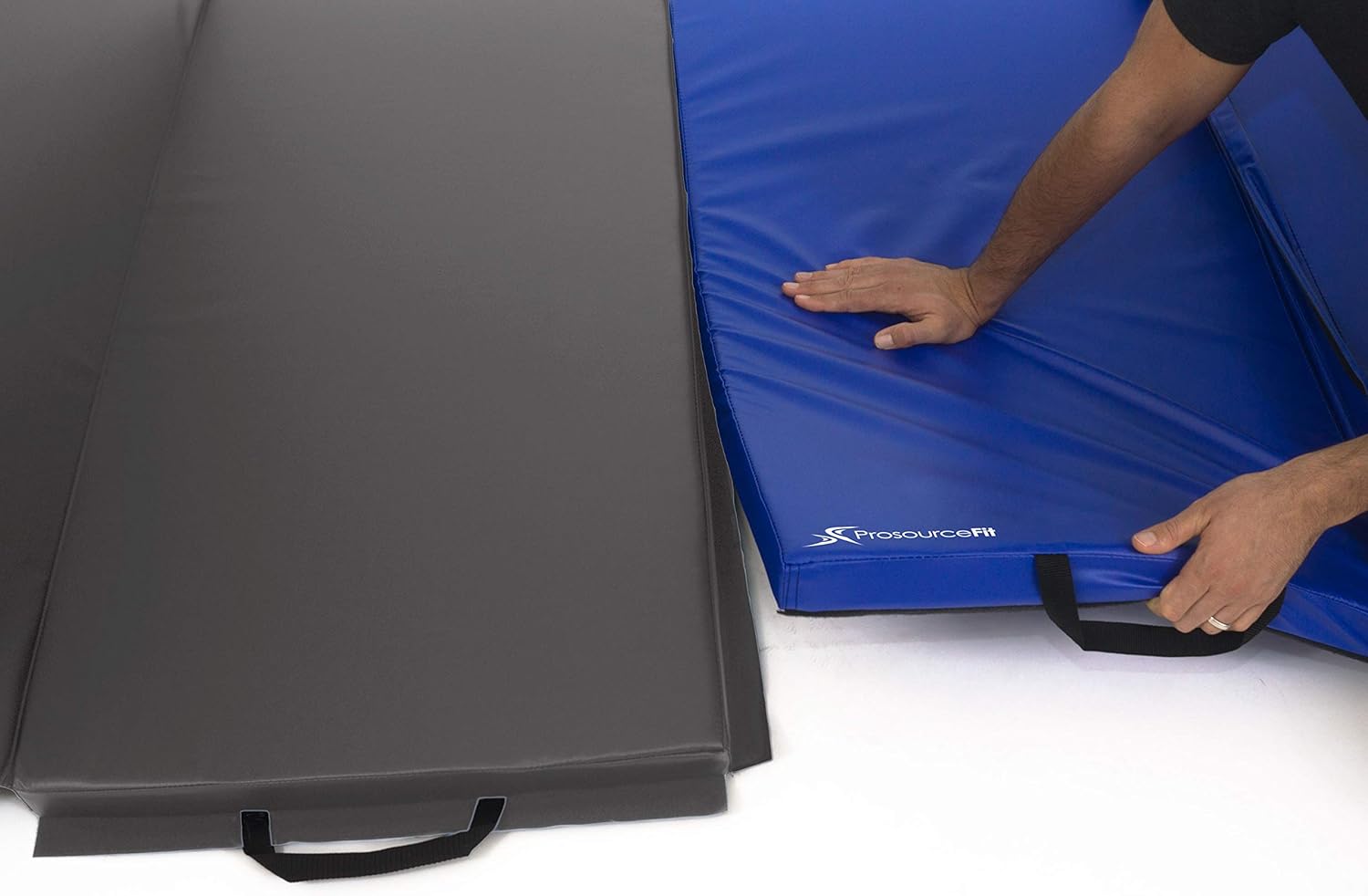 ProSource Tri-Fold Folding Thick Exercise Mat 6’x4’ with Carrying Handles for Tumbling, Martial Arts, Gymnastics, Stretching, Core Workouts : Sports & Outdoors