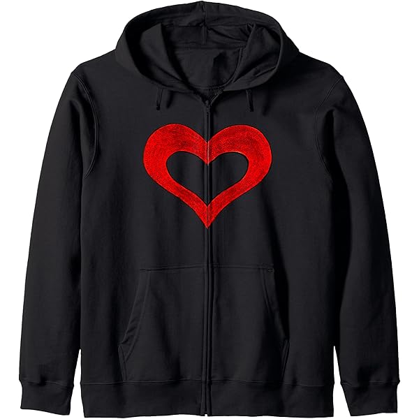 Amazon.com: Red Heart Zip Hoodie : Clothing, Shoes & Jewelry