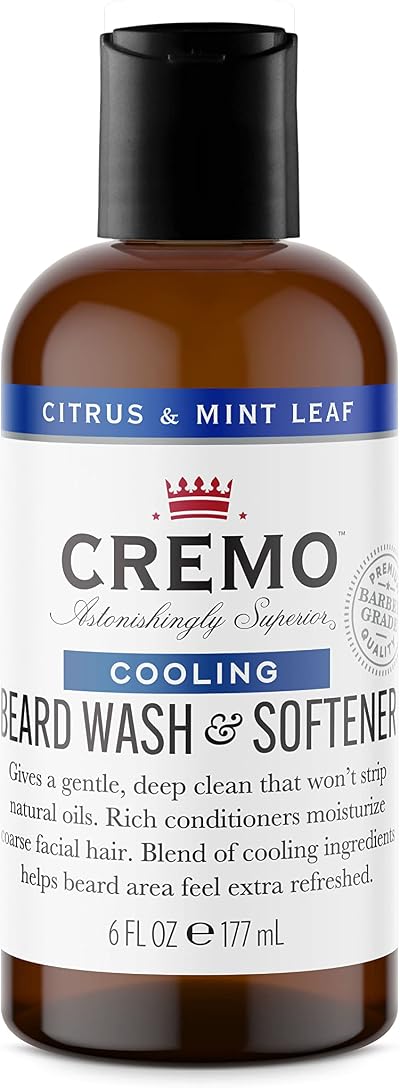 Cremo Beard Wash & Softener Cooling Citrus Mint Leaf 177ml Men's Facial Hair