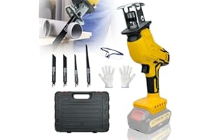 Cordless Reciprocating Saw for DeWalt 20V MAX XR Battery，3000SPM Variable Speed Trigger， Battery Powered Reciprocating Saw wi