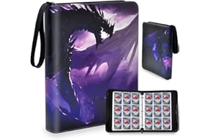 UIMOMN Card Binder for Pokemon Cards | 9 Pocket with 50 Sleeves up to 900 Cards | Holder Album School Gifts for 1-18 Year Boys/Girls | Trading Card Binder Display Case (Card not included)