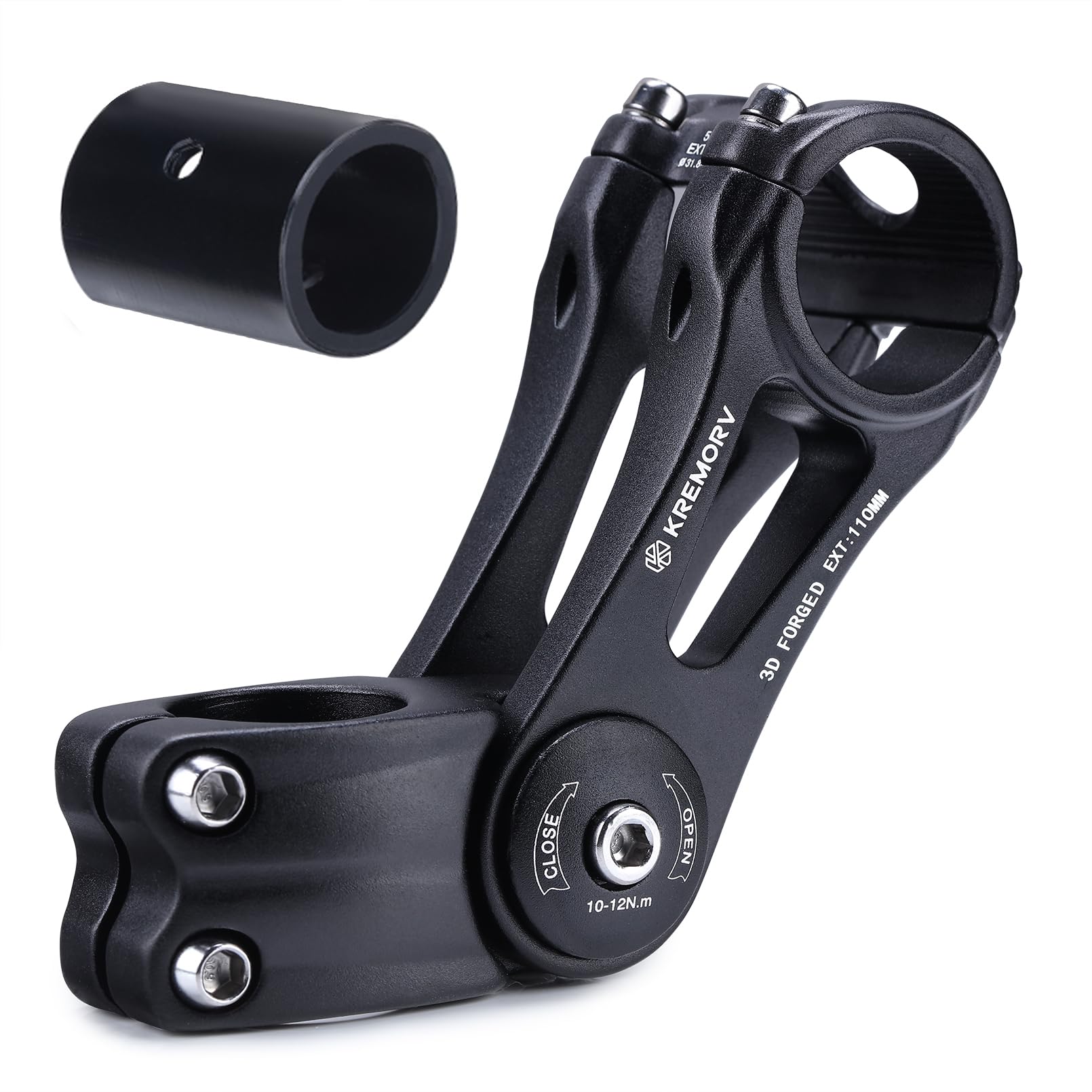KREMORV Bike Stem Universal 25.4mm and 31.8mm Adjustable Bicycle Stem Riser MTB Stem for Mountain Bike Road Bike BMX length 110mm 130mm — image 1
